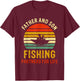 Vintage Dad And Son Fishing Partners For Life Fathers Day T-Shirt - T-Shirt | Maroon
