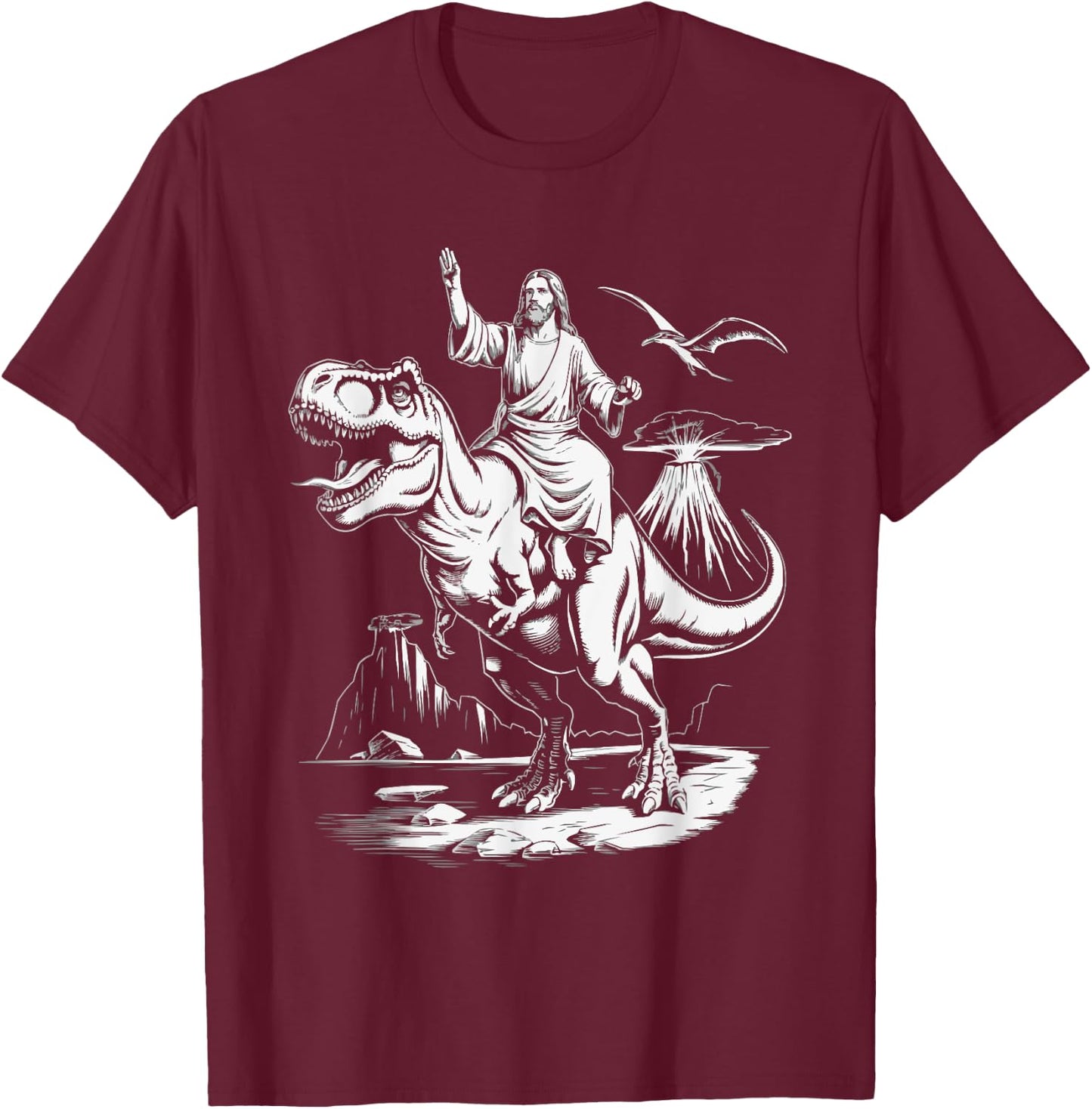 Funny Jesus Christ Religious Christian Believer Christianity T-Shirt - T-Shirt | Maroon