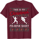This Is My Christmas Pajama American Football Ugly Sweater T-Shirt - T-Shirt | Maroon