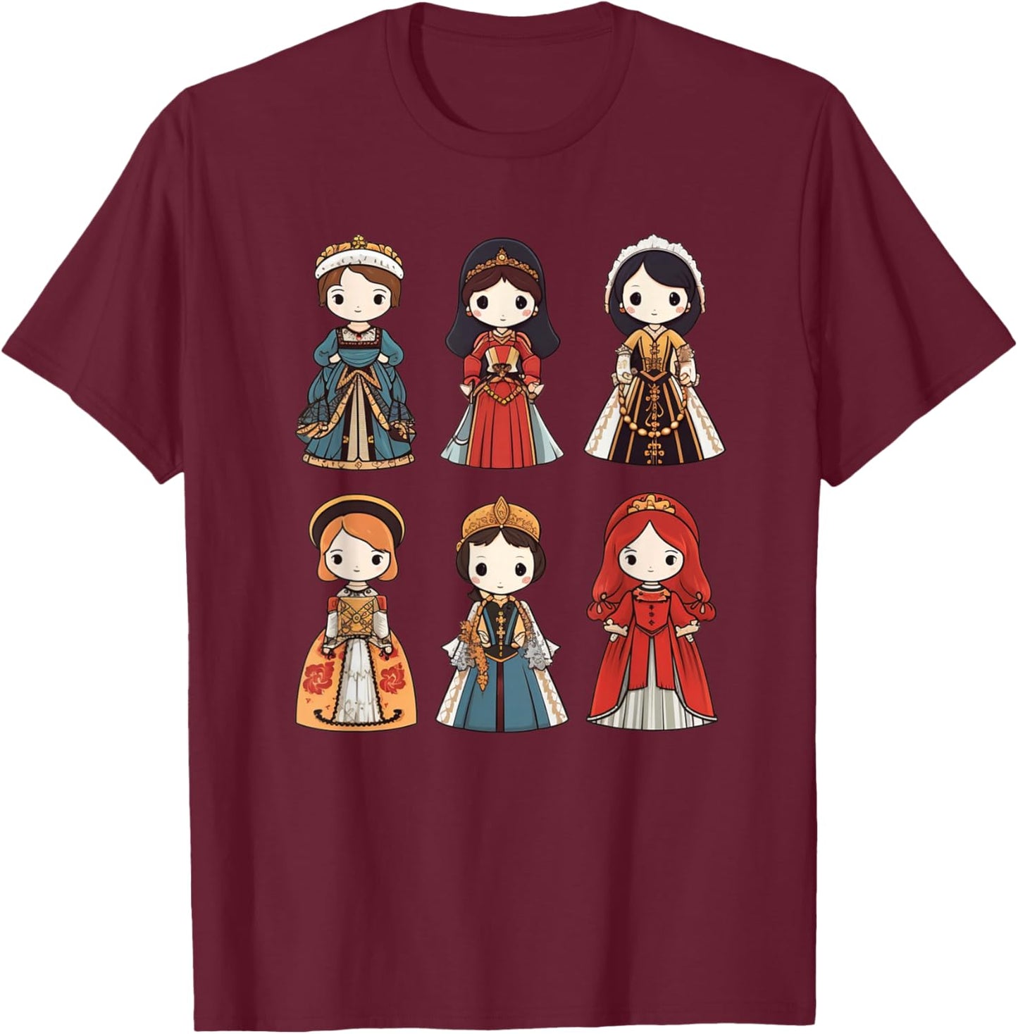 Six Wives of Henry VIII Musical Theatre Theater Musicals T-Shirt - T-Shirt | Maroon