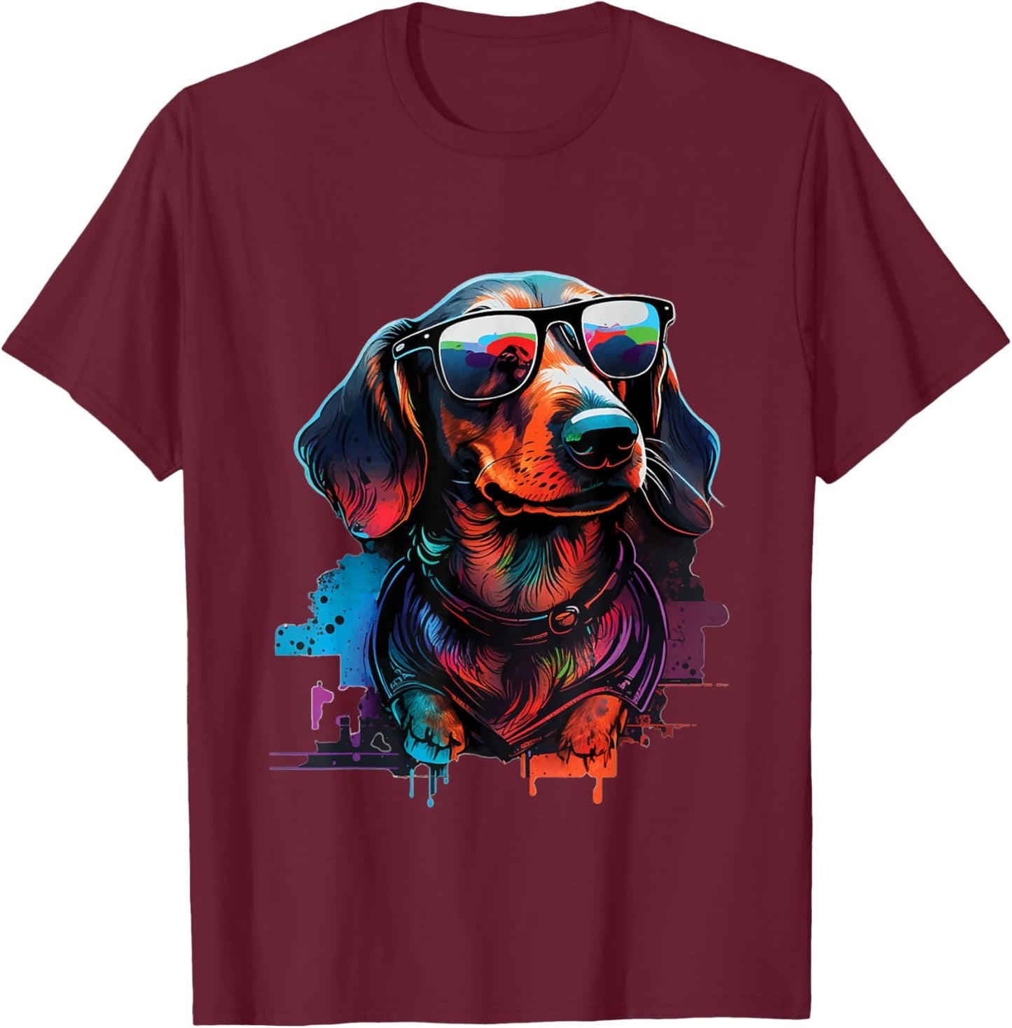 Groovy Dachshund - Wiener Dog Lover Pet Puppy Trainer Women Kids T-Shirt - T-Shirt | Maroon