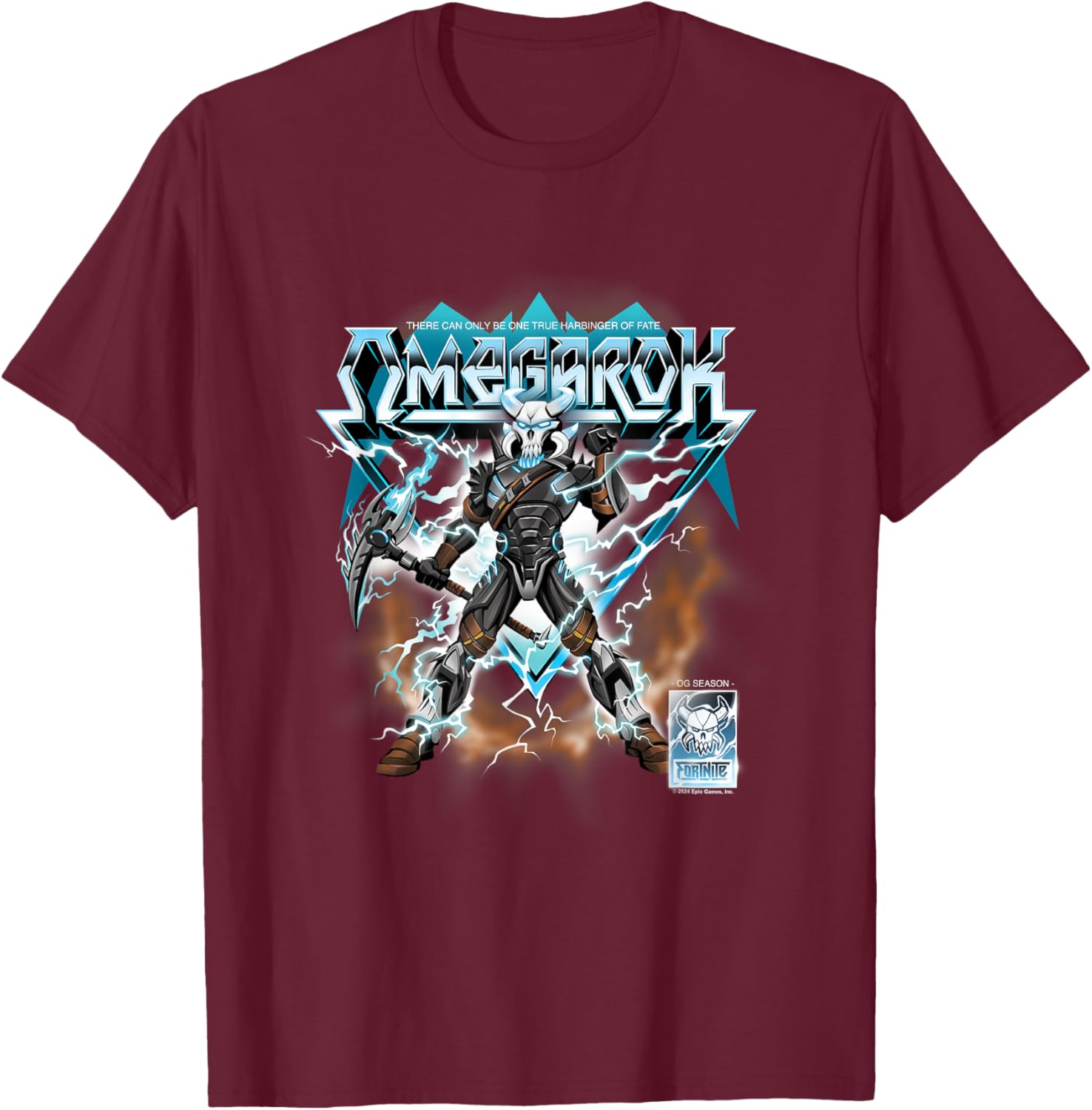 Fortnite Omegarok True Harbinger Of Fate T-Shirt - T-Shirt | Maroon