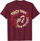 Thick Thighs Thin Patience Feminist T-Shirt - T-Shirt | Maroon