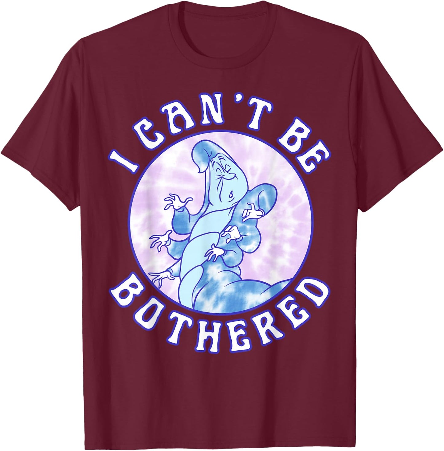 Disney Alice in Wonderland Caterpillar I Can't Be Bothered Small T-Shirt - T-Shirt | Maroon