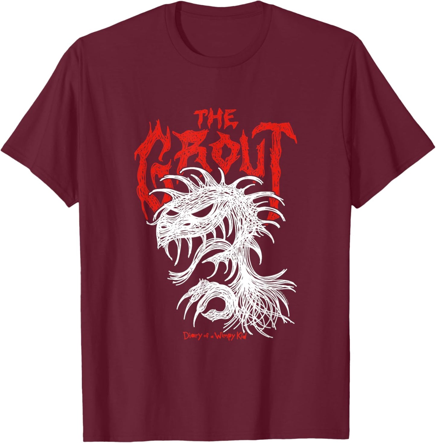 Diary of a Wimpy Kid The Grout Heavy Metal Logo Funny T-Shirt - T-Shirt | Maroon