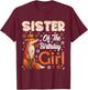 Sister Fox Animal Lovers Birthday Girl Fox B-day Family T-Shirt - T-Shirt | Maroon