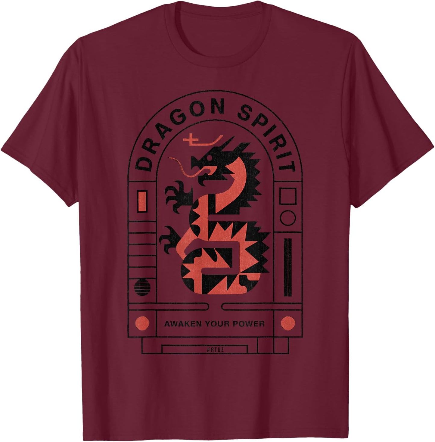 Aesthetic Dragon Retro Vintage Streetwear Fashion Women Men T-Shirt - T-Shirt | Maroon