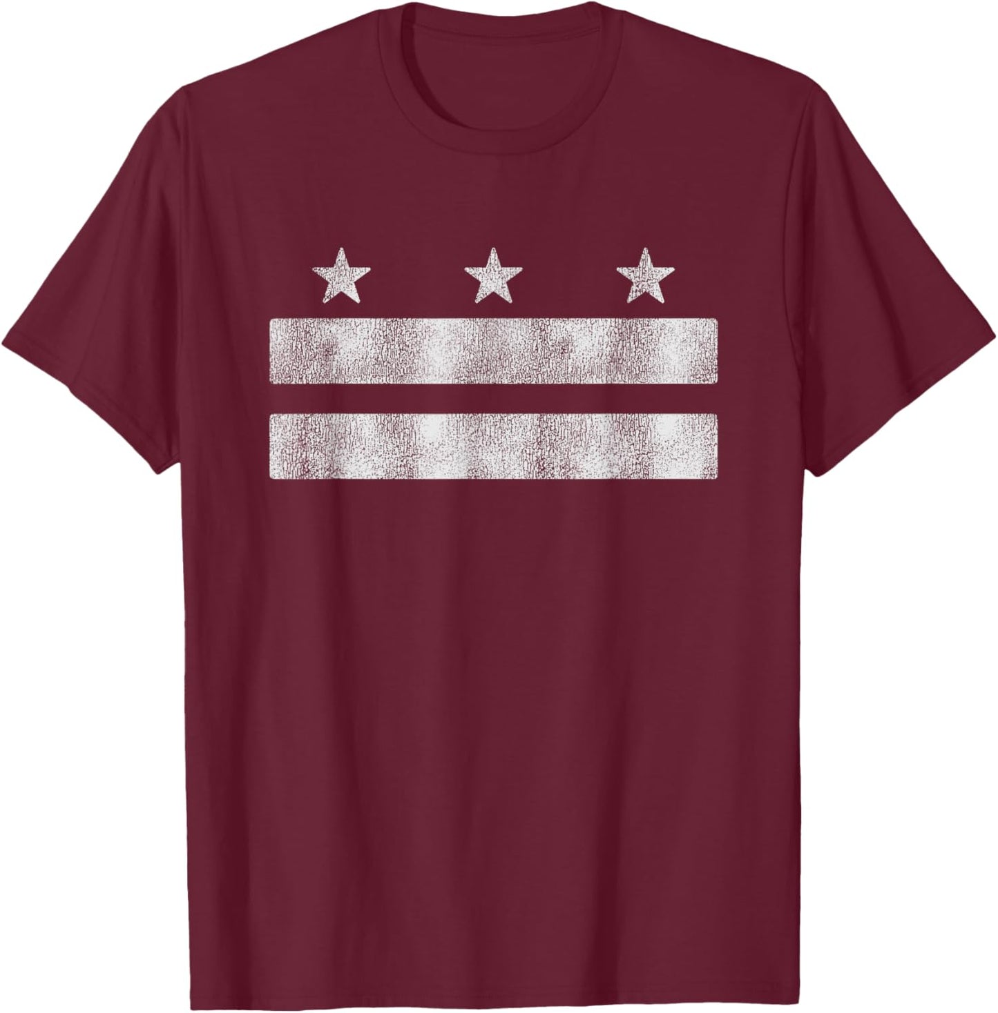 Washington DC Flag District of Columbia Souvenir T-Shirt - T-Shirt | Maroon