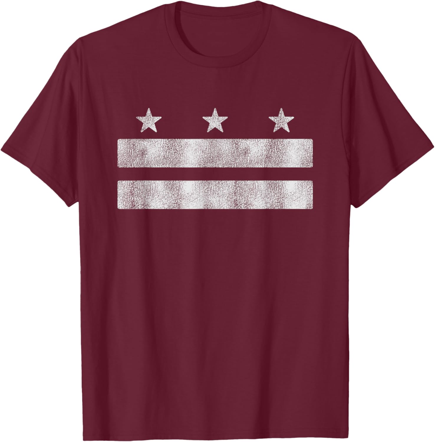 Washington DC Flag District of Columbia Souvenir T-Shirt - T-Shirt | Maroon
