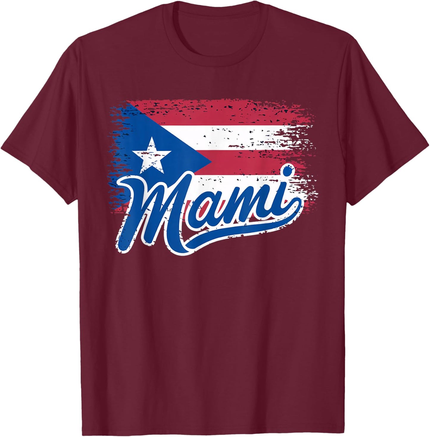 Boricua Mami | Puerto Rican Mother Puerto Rico Flag T-Shirt - T-Shirt | Maroon