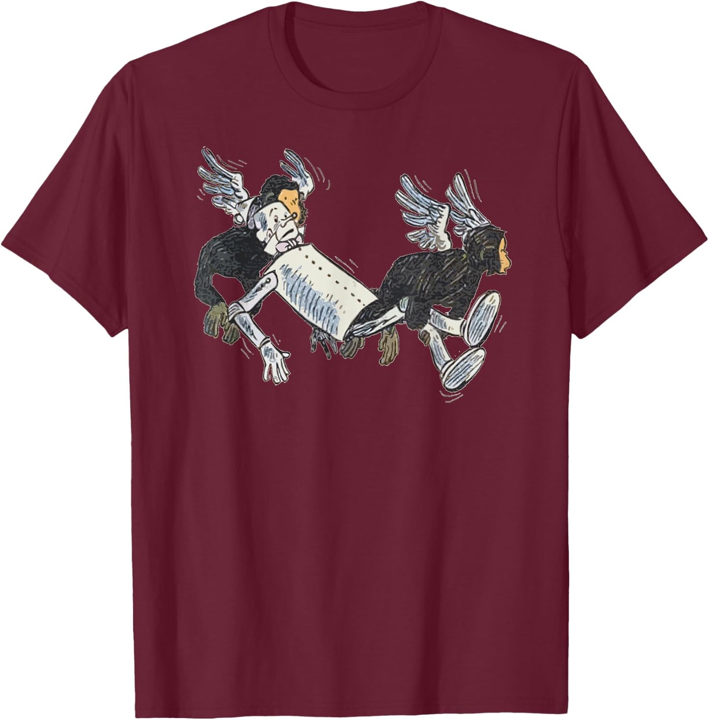 Flying Monkeys TinMan Shirt Art The Wizard Of OZ Tin man T-Shirt - T-Shirt | Maroon