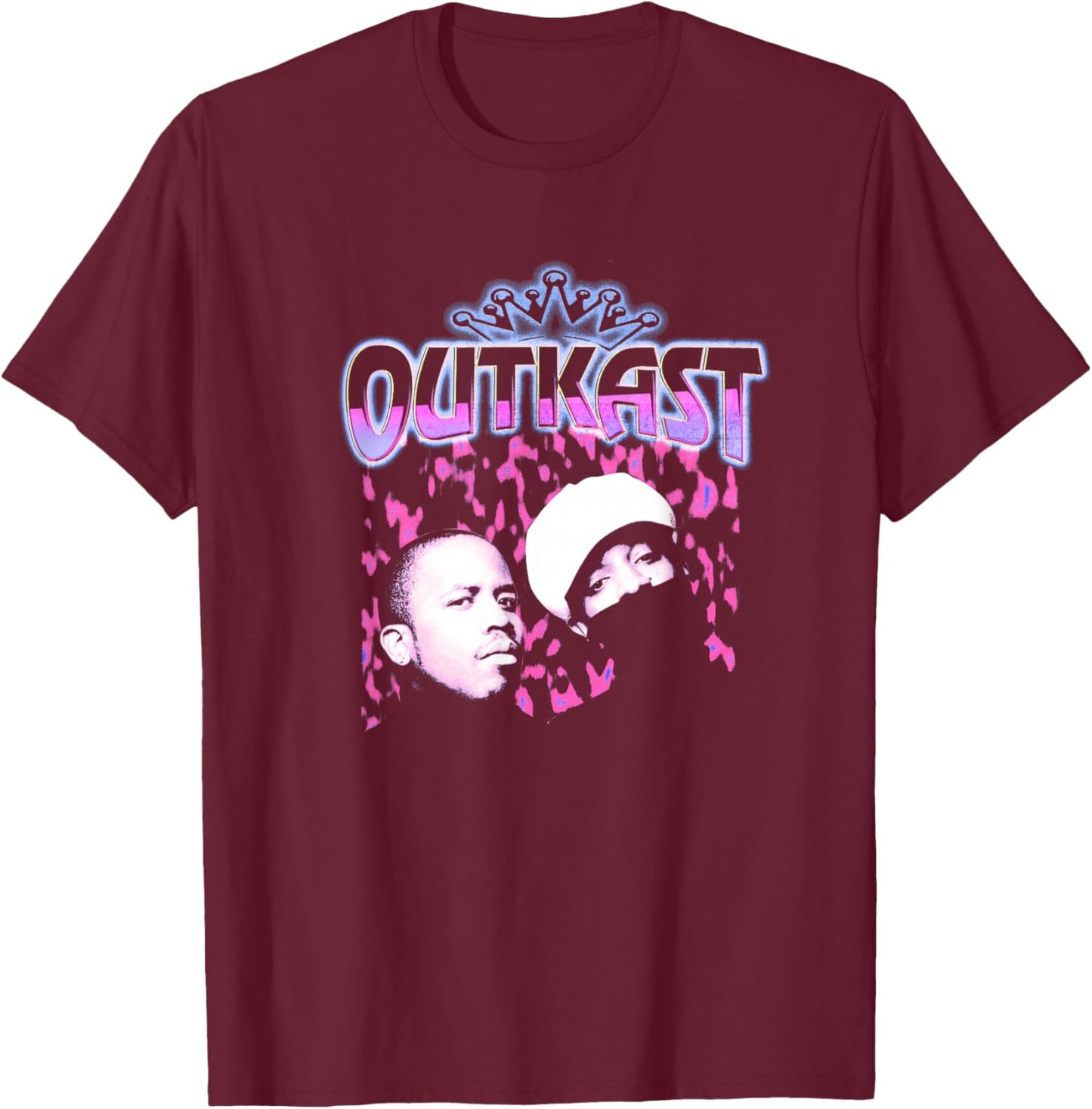 Portrait of Outkast Neon T-Shirt - T-Shirt | Maroon