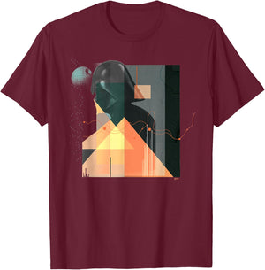 Star Wars Darth Vader Art Deco Profiles T-Shirt - T-Shirt | Maroon