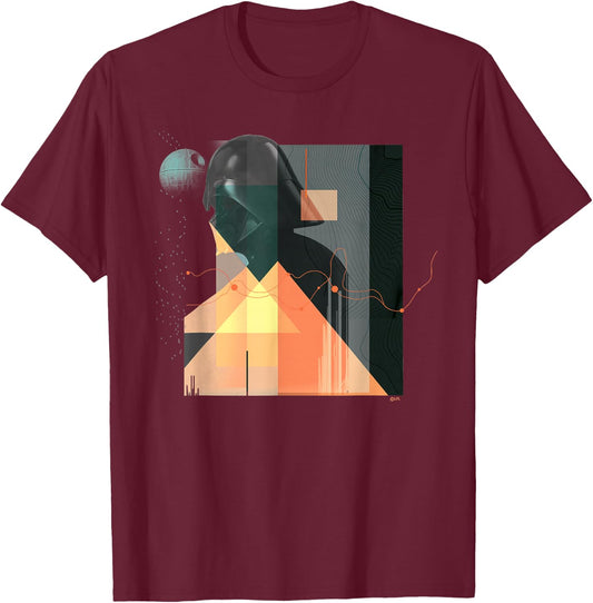 Star Wars Darth Vader Art Deco Profiles T-Shirt - T-Shirt | Maroon