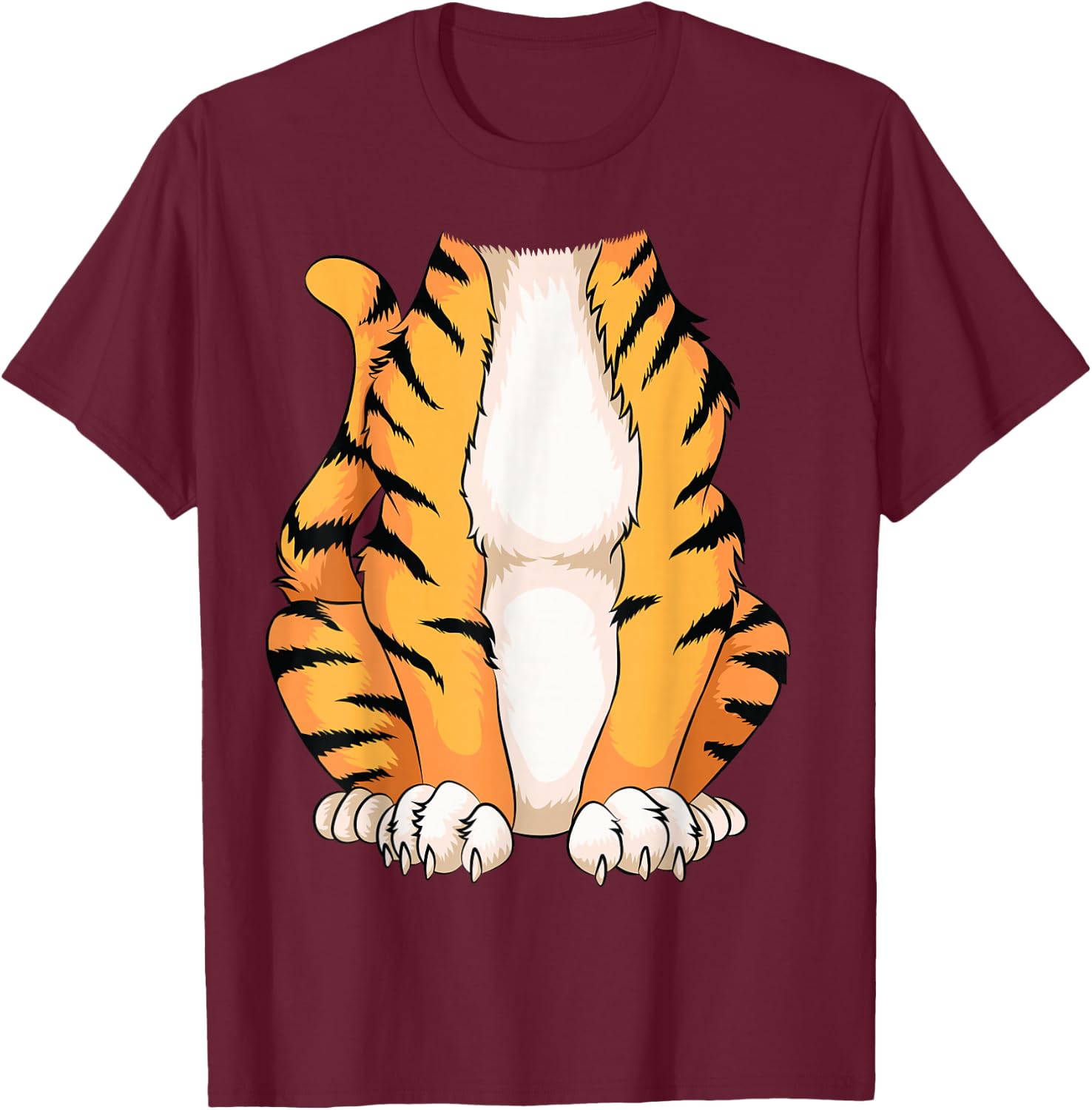 Cute Headless Tiger Costume Halloween | Funny Animal Gift T-Shirt - T-Shirt | Maroon