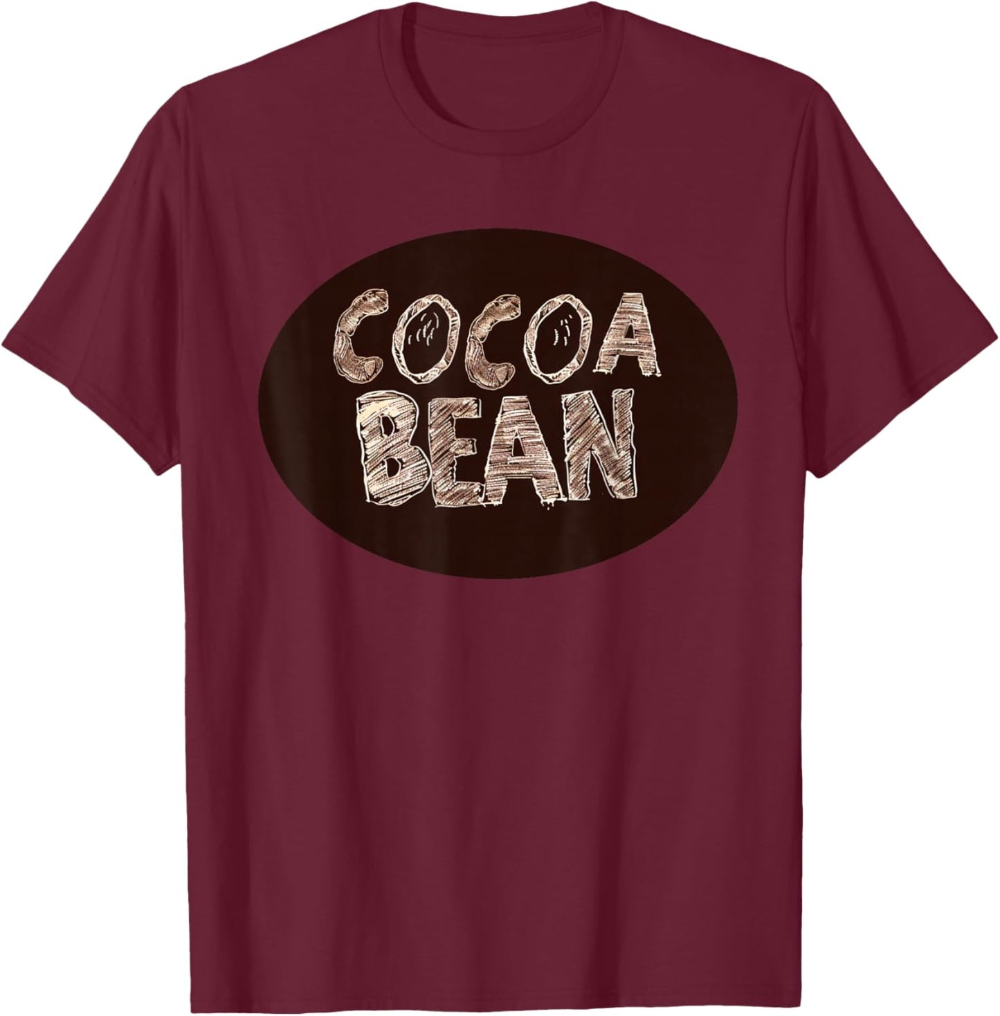 Funny Cocoa Bean Costume for Chocolate Boys and Girls T-Shirt - T-Shirt | Maroon