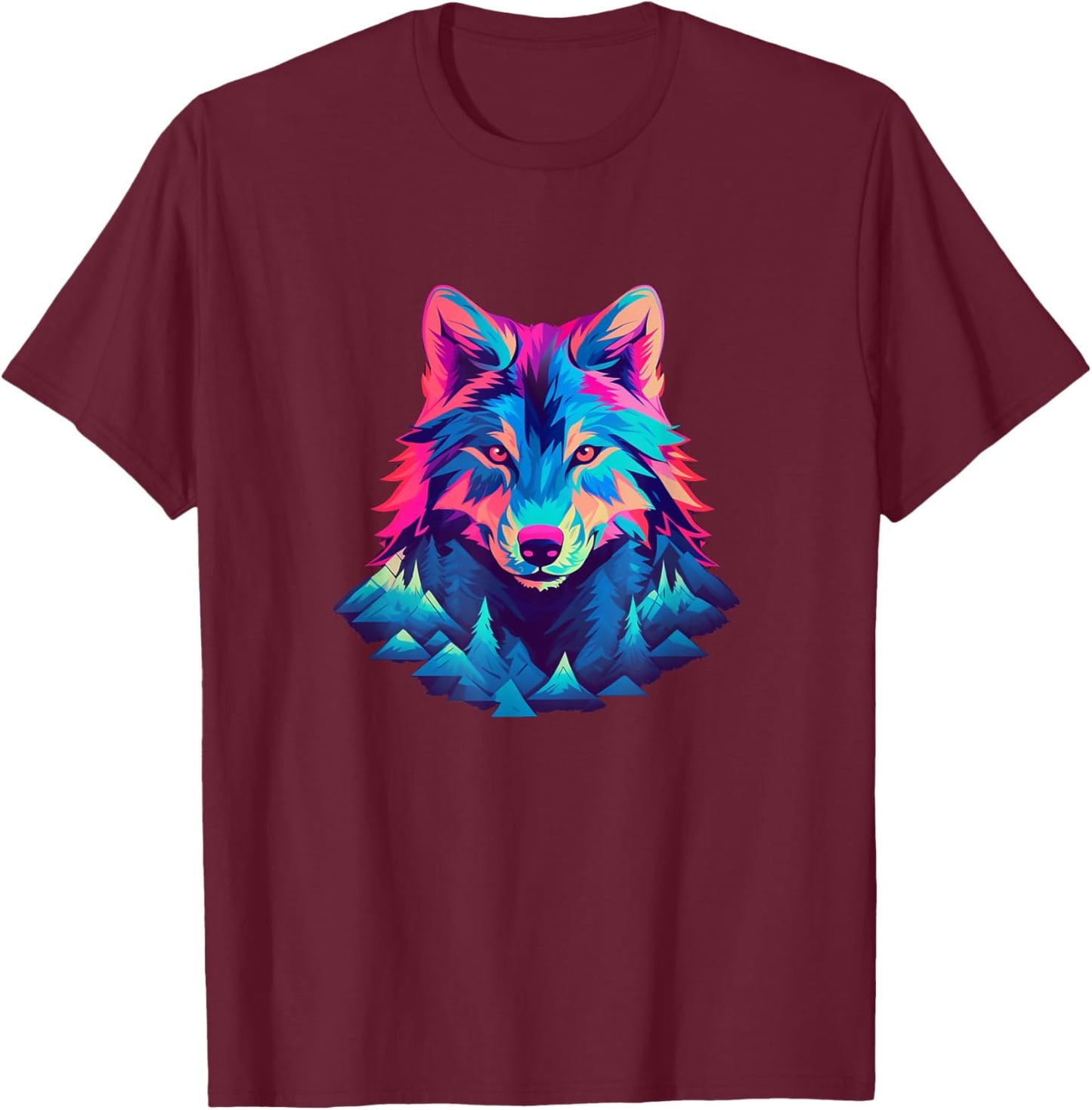 Wolf And Wolves Men Women Kids T-Shirt - T-Shirt | Maroon