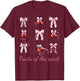 Fruit Of The Spirit Bow Coquette Cherry Christian Bible T-Shirt - T-Shirt | Maroon