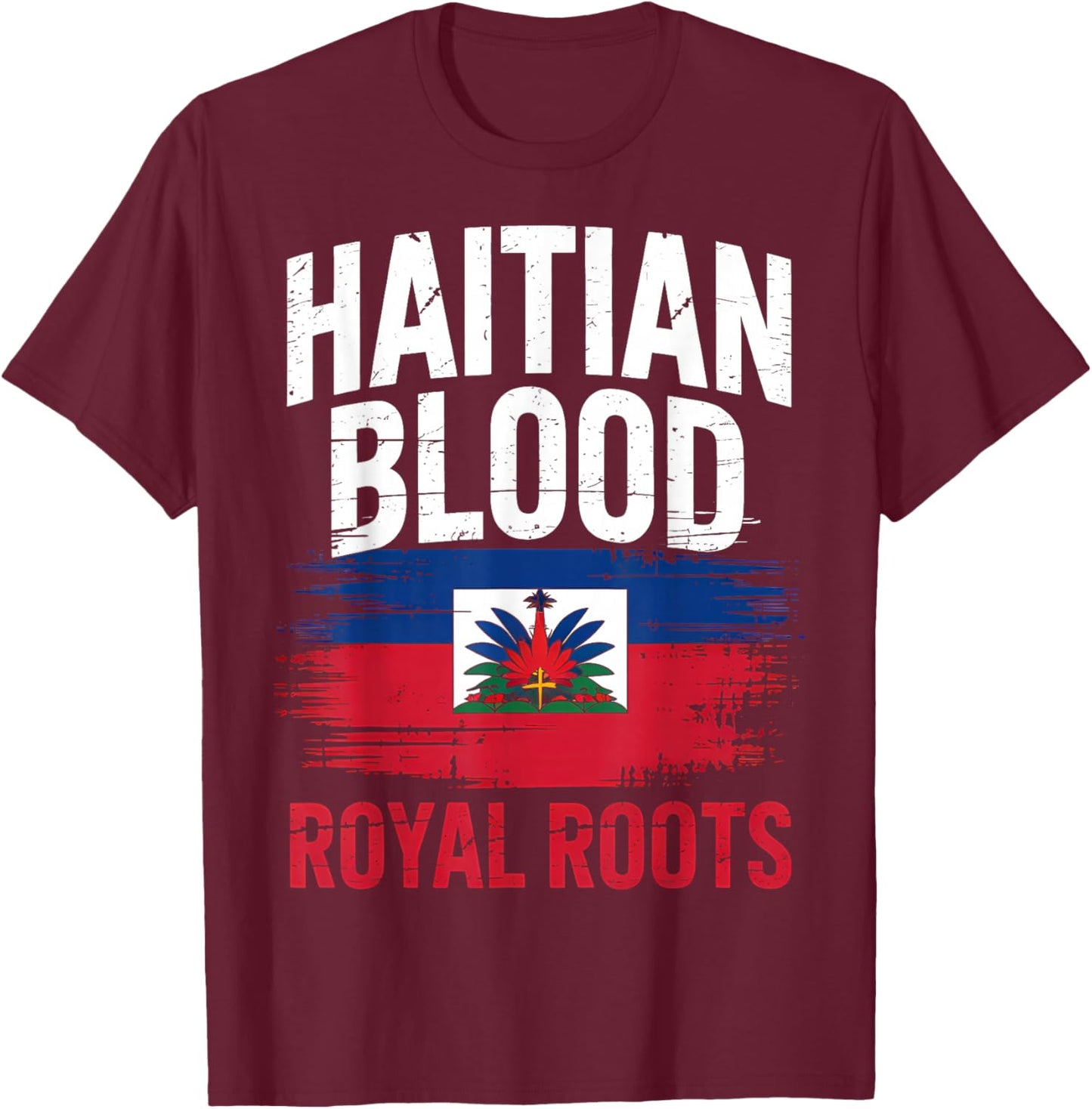 Haitian Roots Haiti Flag Day T-Shirt - T-Shirt | Maroon