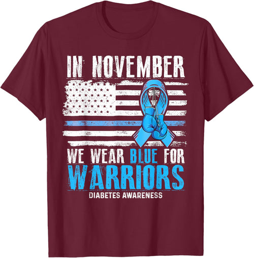 In November We Wear Blue For Warriors Diabetes Awareness