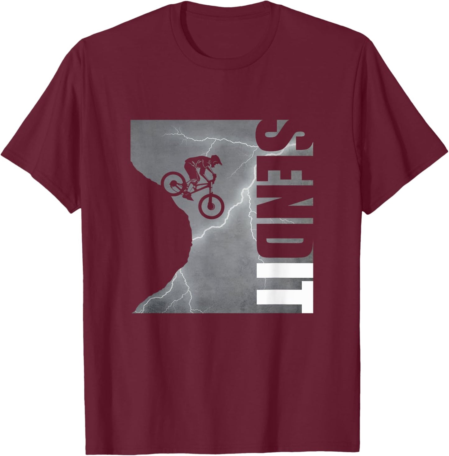 MTB Mountain Bike T-Shirt - T-Shirt | Maroon