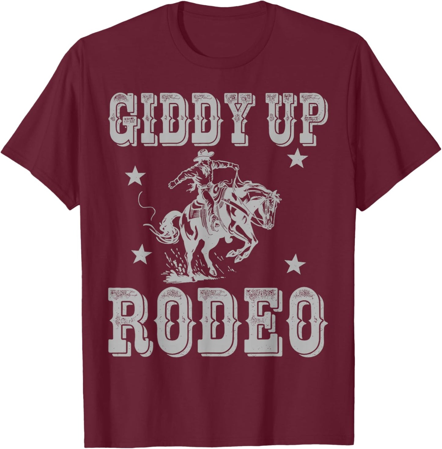 Western Cowboy Howdy Rodeo Southern Vintage Men and Women T-Shirt - T-Shirt | Maroon