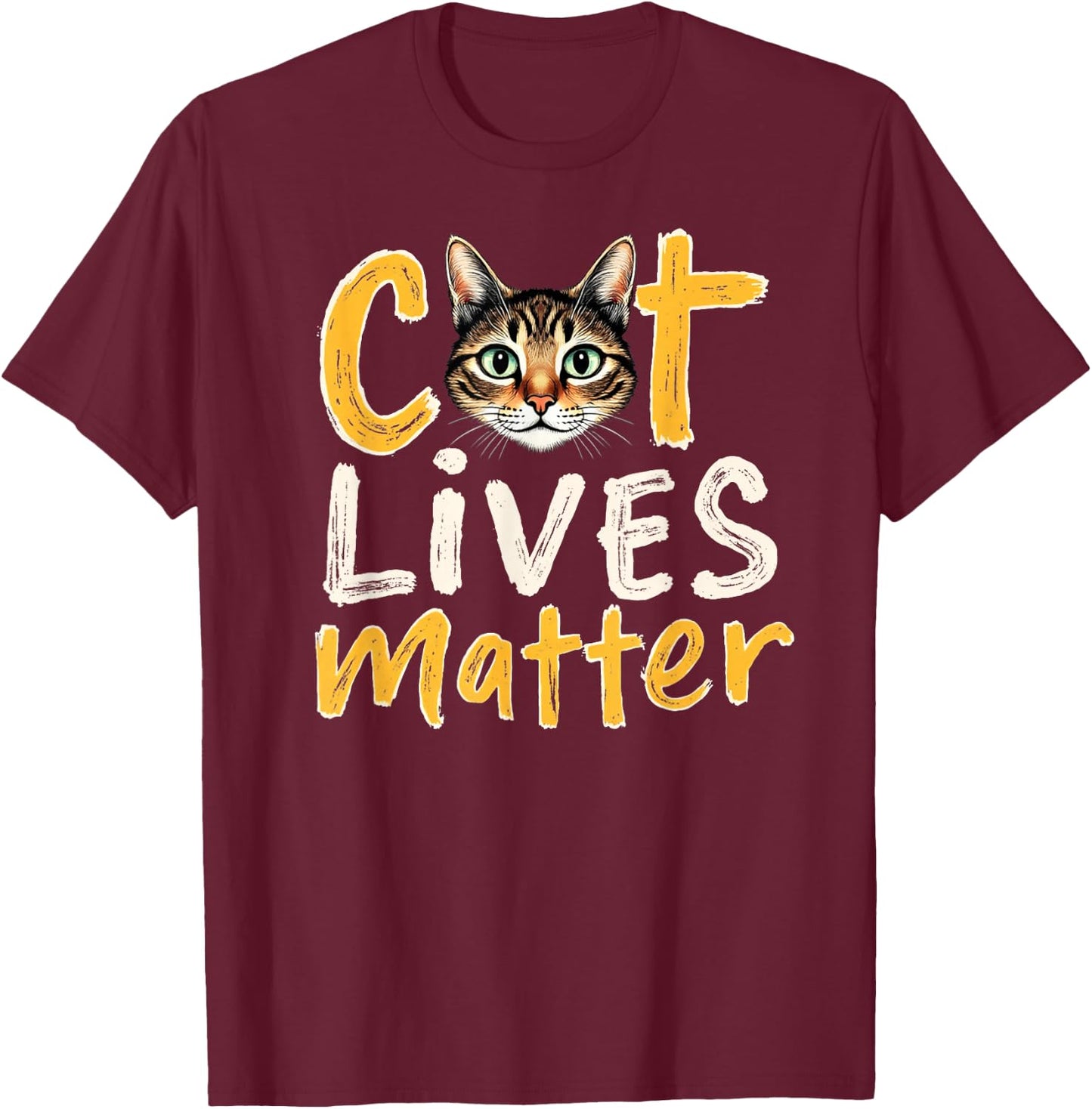 Cat Lives Matter Shirt T-Shirt - T-Shirt | Maroon