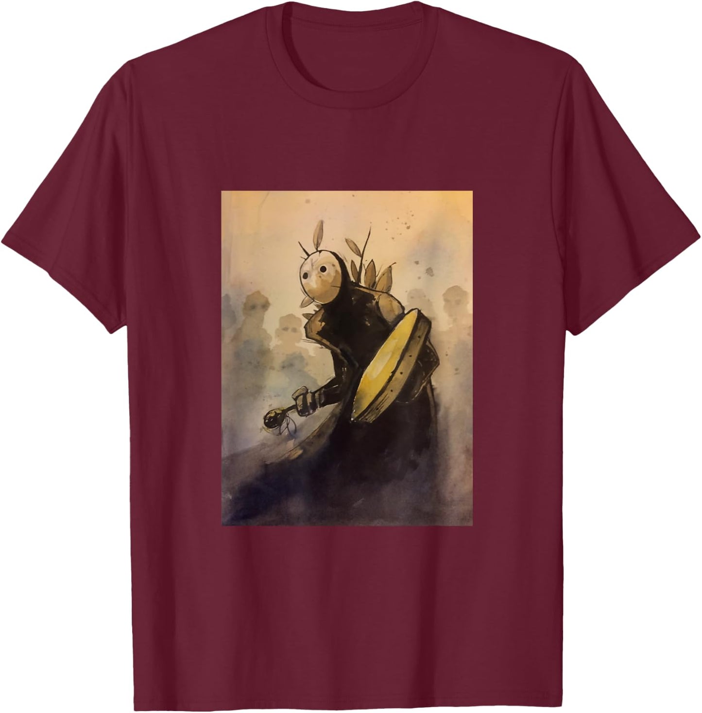 Shaman Drumming T-Shirt - T-Shirt | Maroon