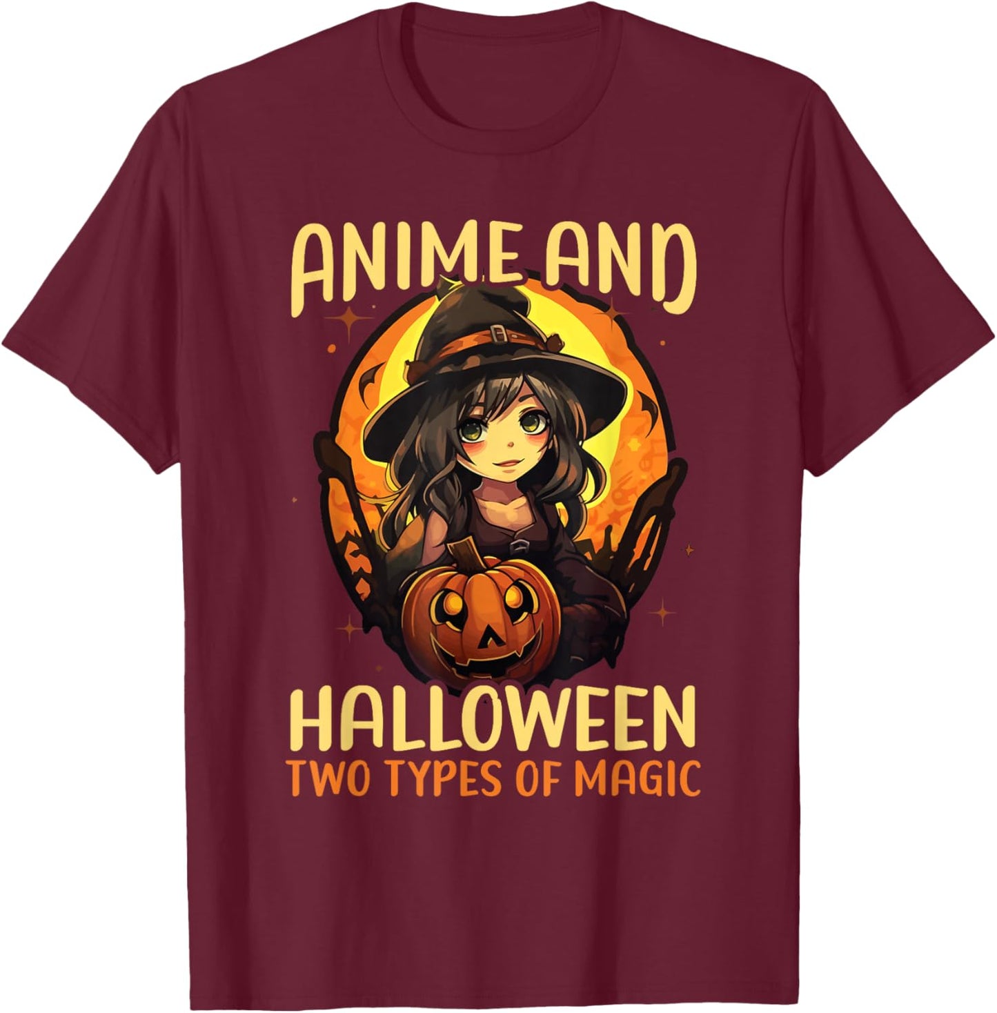 Anime Halloween Kawaii Trick Or Treat Spooky Manga Reader T-Shirt - T-Shirt | Maroon