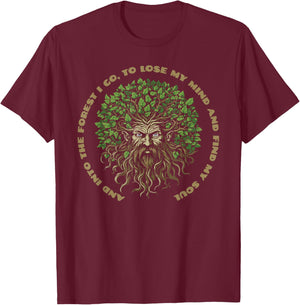 Into the Forest I Go Vintage Nature & Outdoor Lover T-Shirt - T-Shirt | Maroon