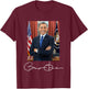 Barack Obama Signature and Portrait T-Shirt - T-Shirt | Maroon