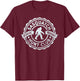 Sasquatch Hunt Club Official Bigfoot Hunting Woodland Yeti T-Shirt - T-Shirt | Maroon