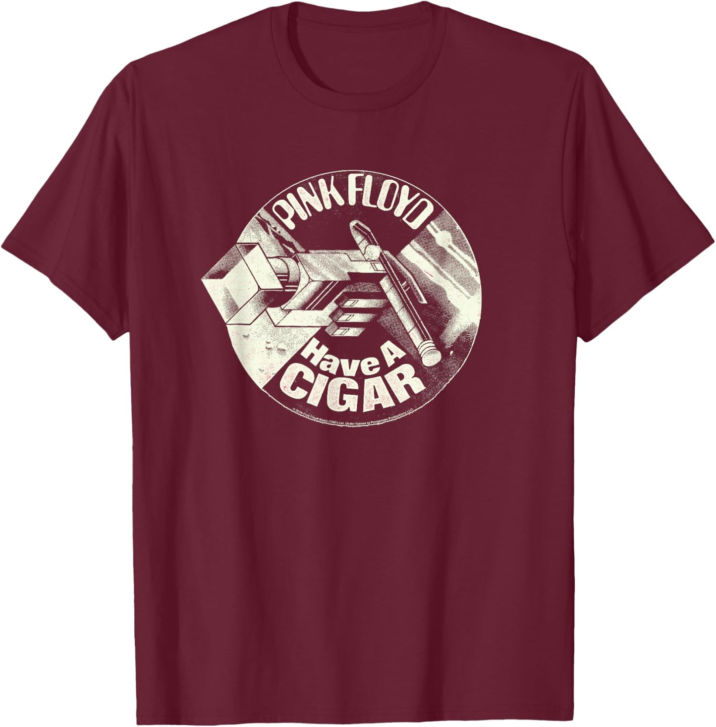 Pink Floyd Just a Cigar T-Shirt - T-Shirt | Maroon