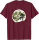 Trees Nature Mountains Full Moon Adventure Outdoor Wildlife T-Shirt - T-Shirt | Maroon