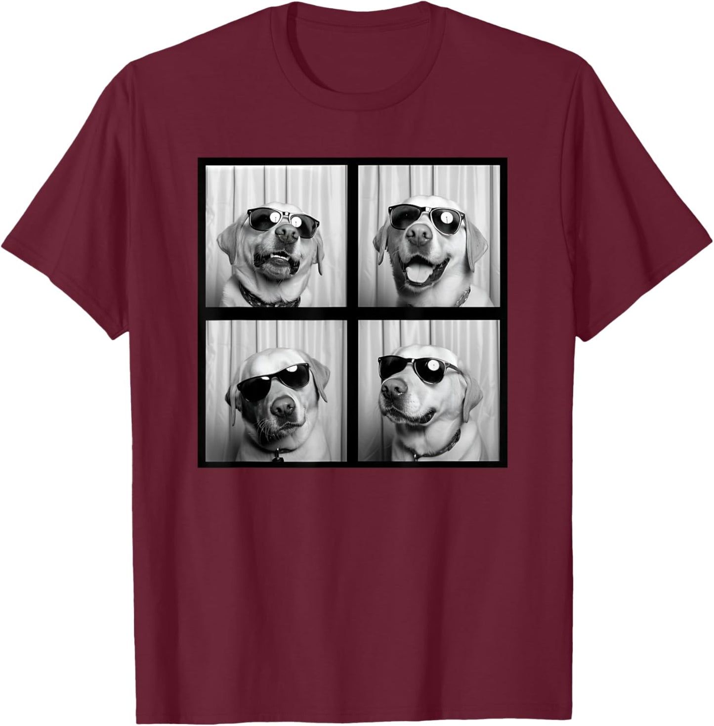 Yellow Labrador Retriever Face Cool Dog With Sunglasses Women Kids T-Shirt - T-Shirt | Maroon