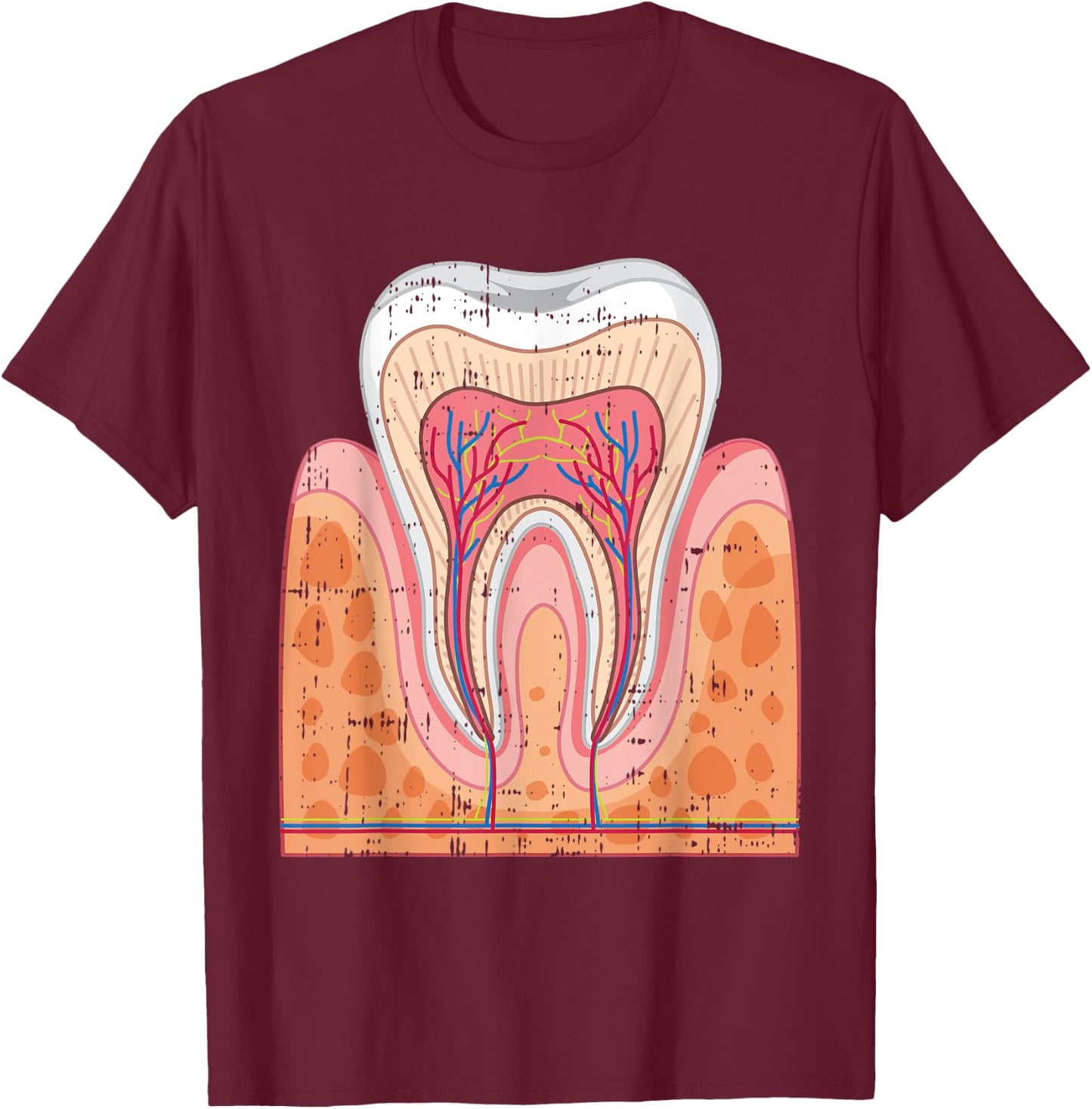 Teeth Tooth Hygiene Dental Assistant Hygienist Dentist Gift T-Shirt - T-Shirt | Maroon