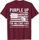 Purple Up For Military Kids USA Flag Military Child Month T-Shirt - T-Shirt | Maroon