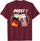Prost Beer German American Flag Oktoberfest Mug T-Shirt - T-Shirt | Maroon