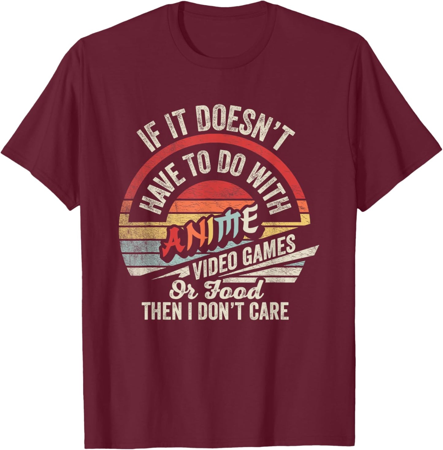 Vintage Anime Video Game Food Shirt Video Games Food Anime T-Shirt - T-Shirt | Maroon