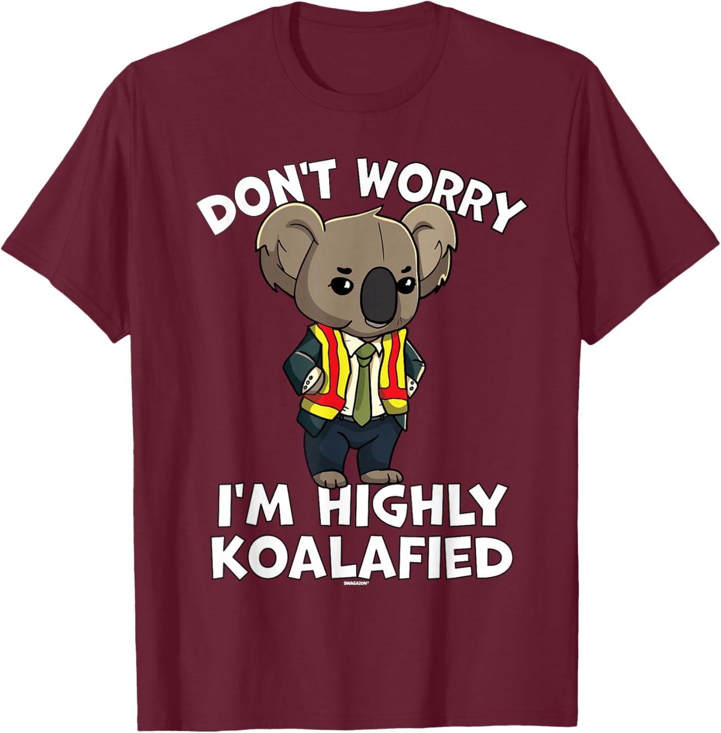 AM Leadership Coworker Swagazon Associate Koala Koalafied T-Shirt - T-Shirt | Maroon
