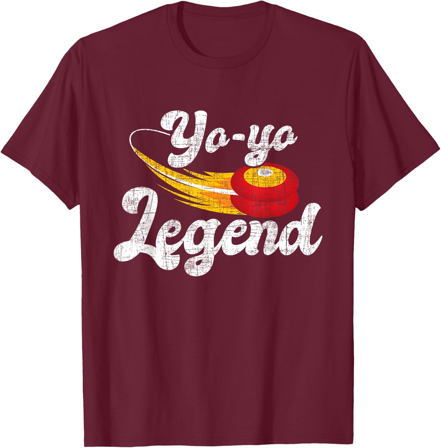 Yo-Yo Legend - Yoyo Master Tricks Competition Pastime Game T-Shirt - T-Shirt | Maroon