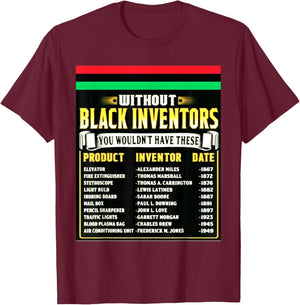 History Of Black Inventors Black History Month 2A1 T-Shirt - T-Shirt | Maroon