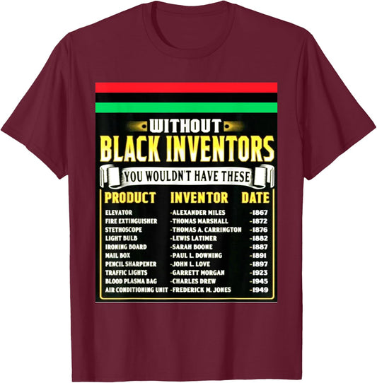 History Of Black Inventors Black History Month 2A1 T-Shirt - T-Shirt | Maroon