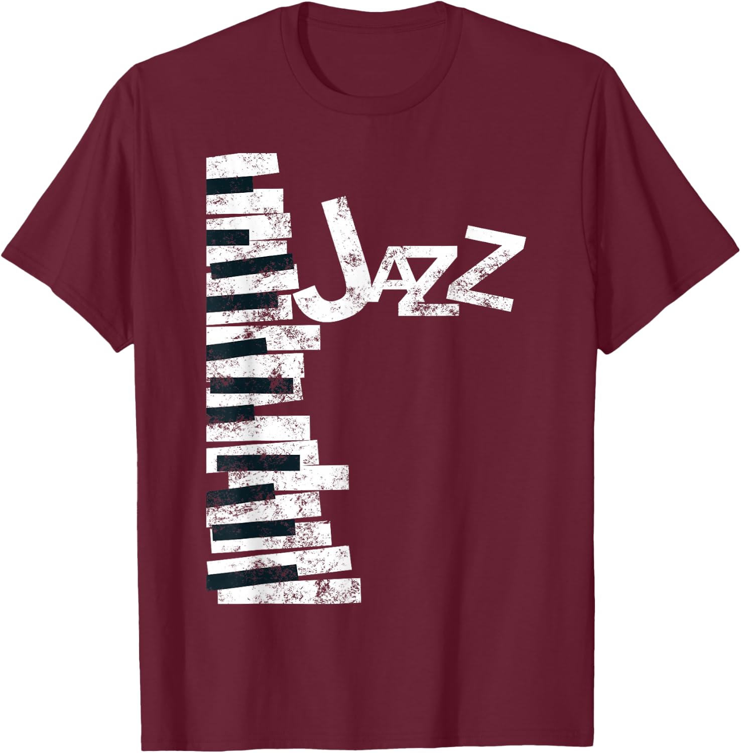 Jazz Music Lover - Vintage Piano Jazz T-Shirt - T-Shirt | Maroon