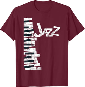 Jazz Music Lover - Vintage Piano Jazz T-Shirt - T-Shirt | Maroon