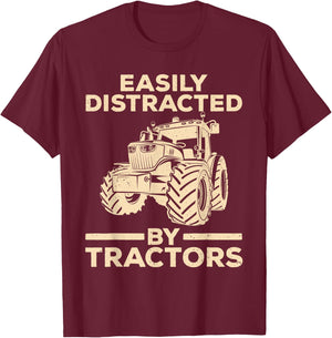 Tractor Art Women Farming Agriculture Farmer Truck T-Shirt - T-Shirt | Maroon