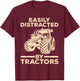 Tractor Art Women Farming Agriculture Farmer Truck T-Shirt - T-Shirt | Maroon