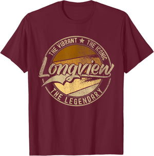 Longview TX | Texas | Vintage Distressed T-Shirt - T-Shirt | Maroon