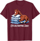 Funny Horse Sleeping Horse Lover Official Napping Cute T-Shirt - T-Shirt | Maroon