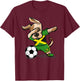 Dabbing Dog Jamaica Soccer Jamaican Flag Football Lover Gift T-Shirt - T-Shirt | Maroon